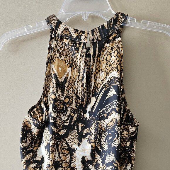 Classy Beaded Halter Neckline on luscious polyester top Size S - Picture 7 of 7